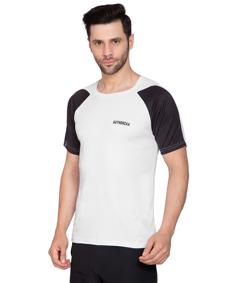 Authenzaa Men Active T-Shirt BTAT005 White