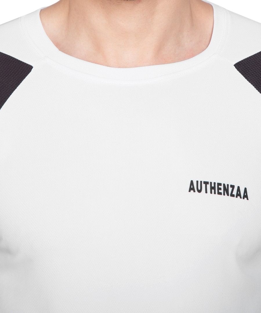 Authenzaa Men Active T-Shirt BTAT005 White