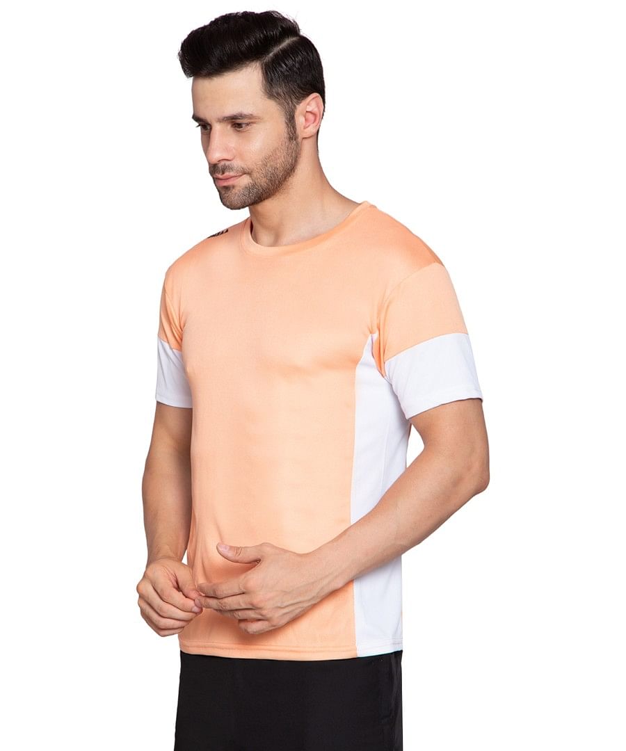 Authenzaa Men Active T-Shirt BTAT006 Peach 