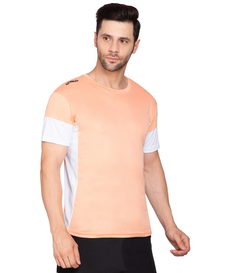 Authenzaa Men Active T-Shirt BTAT006 Peach 