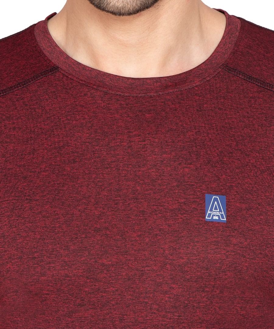 Authenzaa Men Active T-Shirt BTAT007 Maroon 