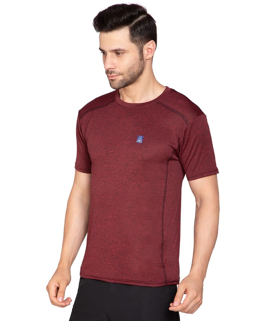 Authenzaa Men Active T-Shirt BTAT007 Maroon 