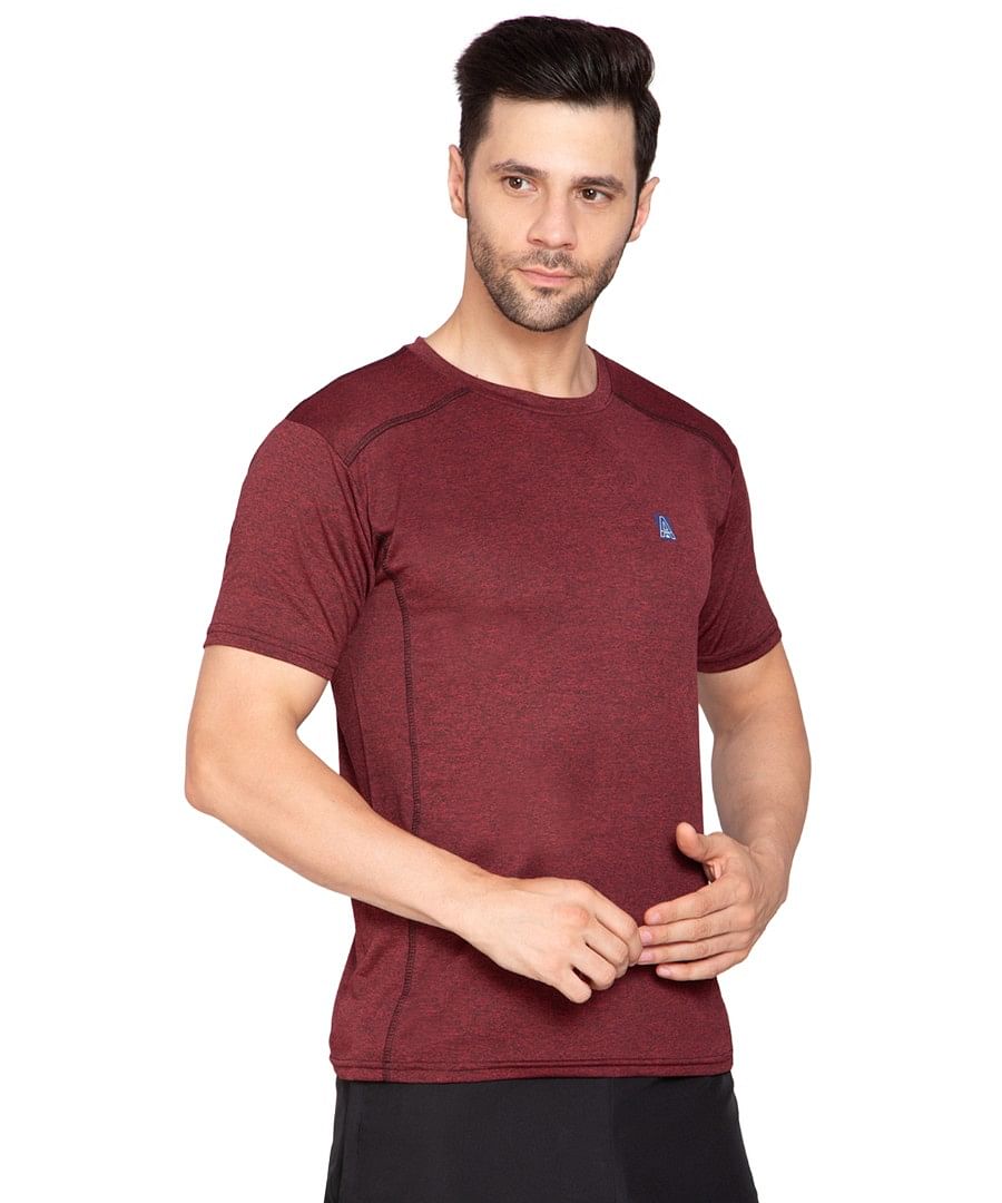 Authenzaa Men Active T-Shirt BTAT007 Maroon 