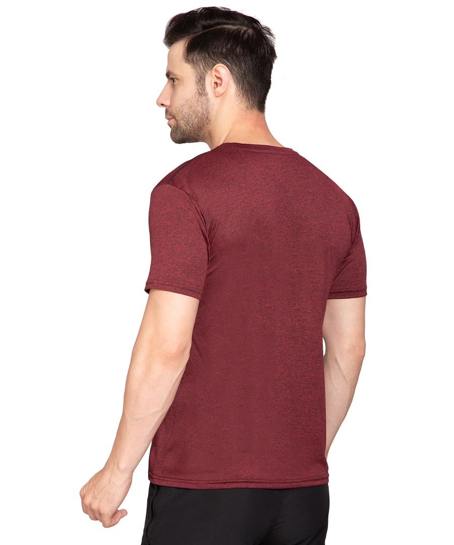 Authenzaa Men Active T-Shirt BTAT007 Maroon 