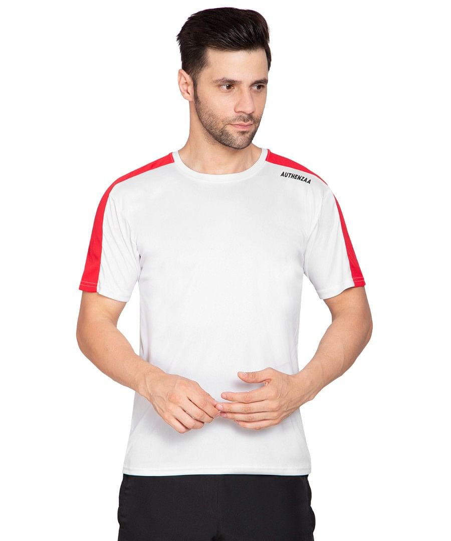 Authenzaa Men Active T-Shirt BTAT008 White 