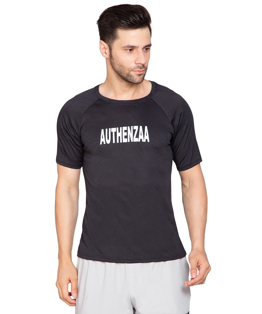 Authenzaa Men Active T-Shirt BTAT009 Charcoal 