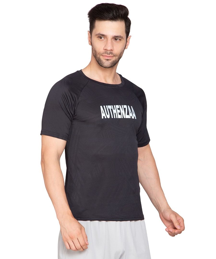 Authenzaa Men Active T-Shirt BTAT009 Charcoal 