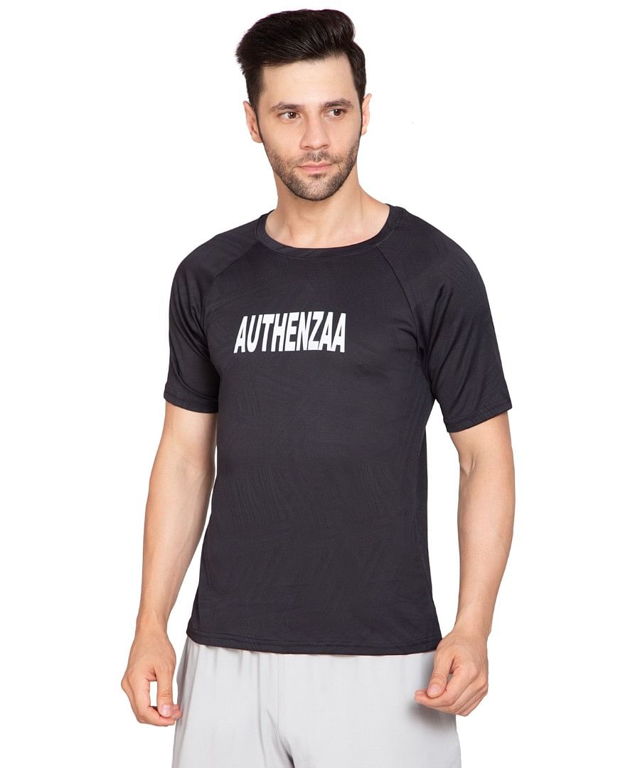 Authenzaa Men Active T-Shirt BTAT009 Charcoal 