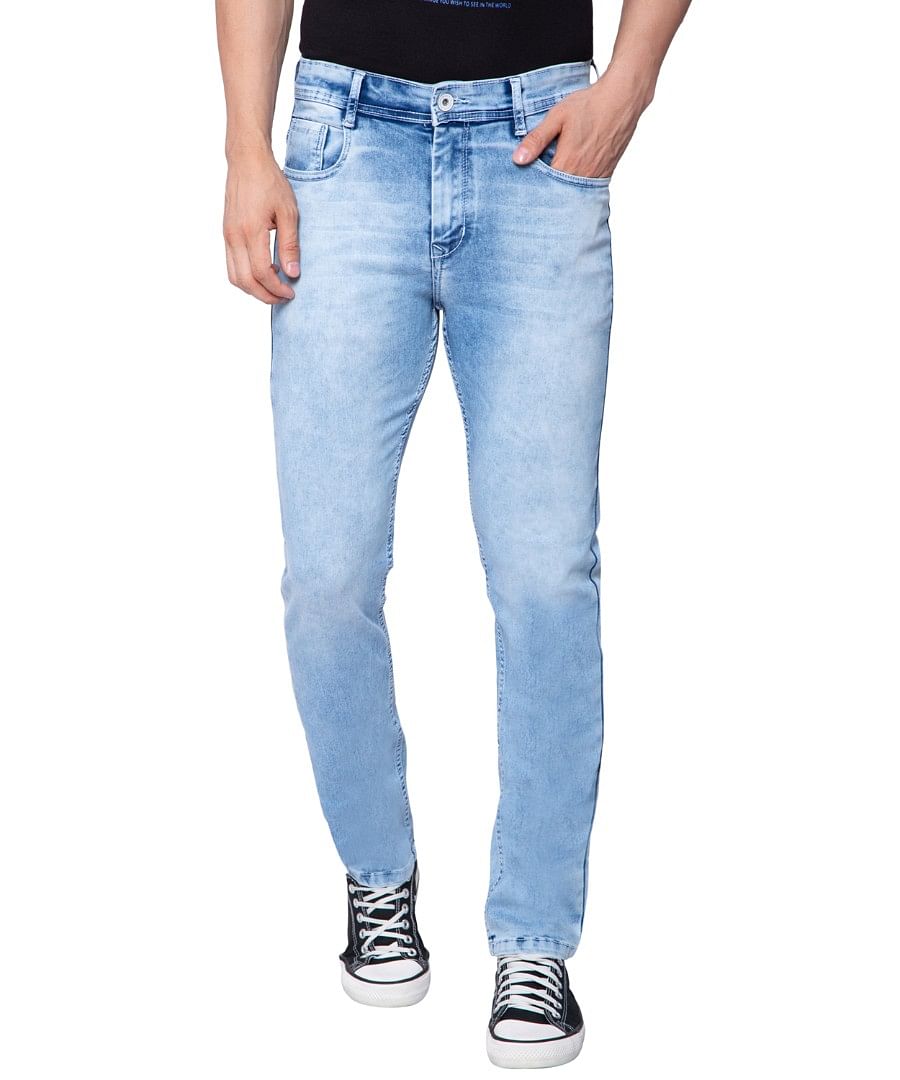 Authenzaa Men Denim Jeans SFDJ003, Light Blue