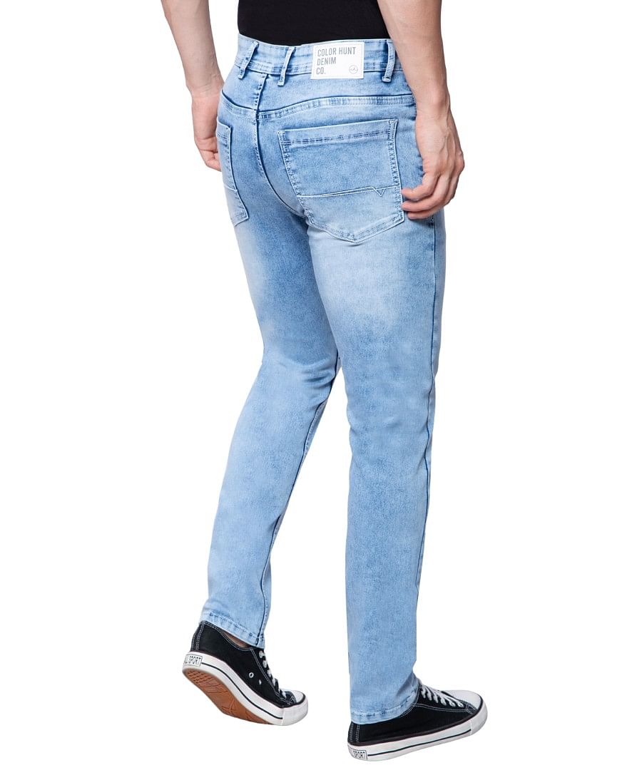 Authenzaa Men Denim Jeans SFDJ003, Light Blue