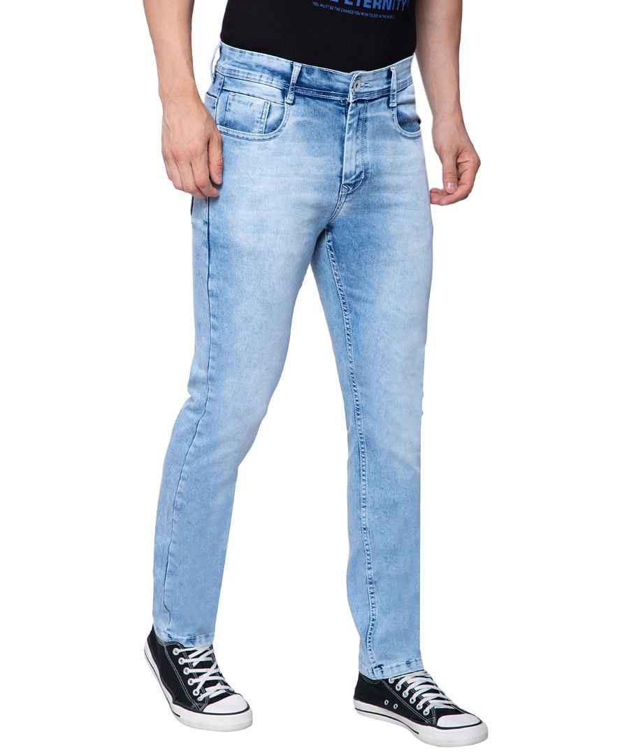 Authenzaa Men Denim Jeans SFDJ003, Light Blue