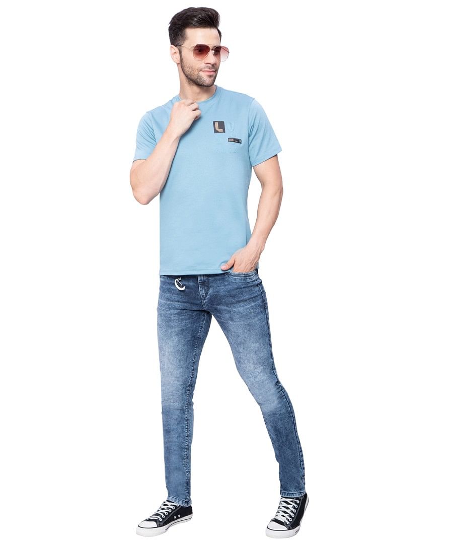 Authenzaa Men Denim jeans SFDJ009 Mid Blue 