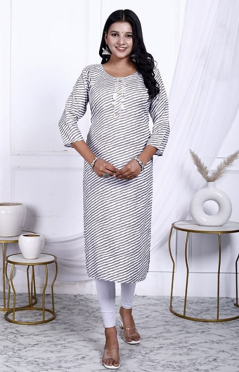 Authenzaa Women Kurti SFBKT006 Grey 