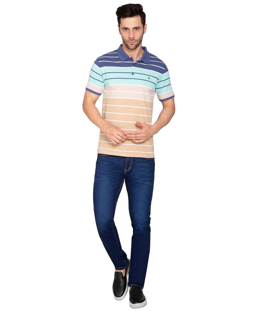 Authenzaa Men Polo T-Shirt SFPT002 Navy Blue 