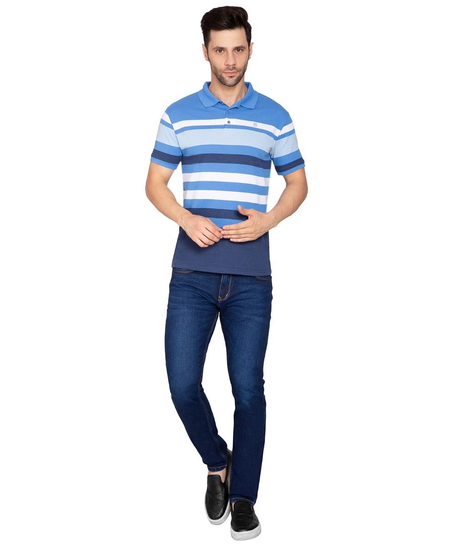 Authenzaa Men Polo T-Shirt SFPT002 Sky Blue