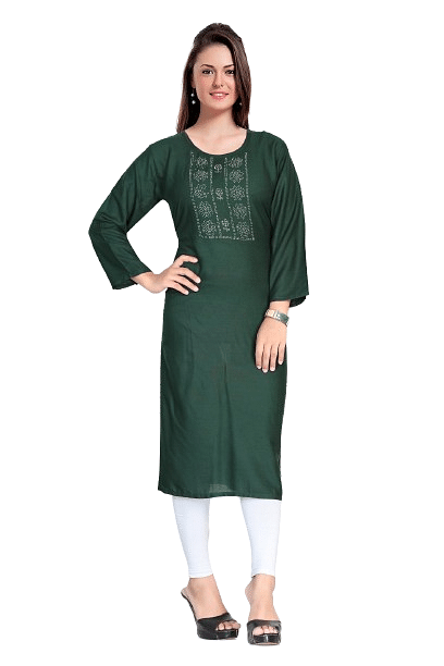 Authenzaa Women Kurti SMCKT003 Green 