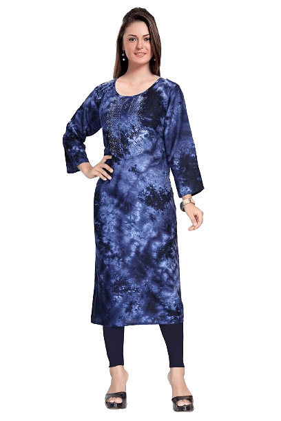 Authenzaa Women Kurti SMCKT004 Navy 