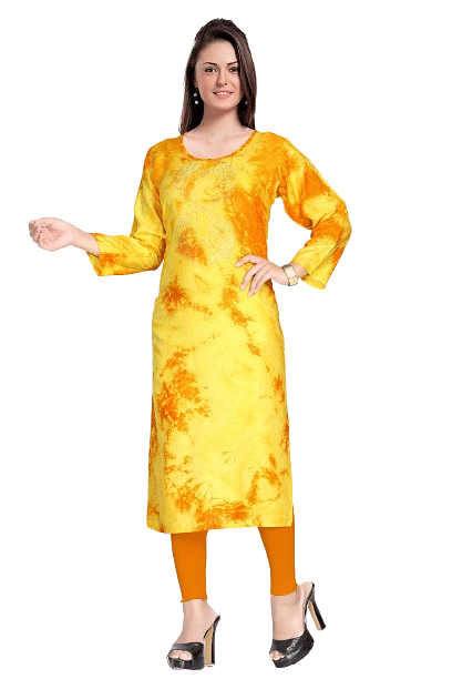 Authenzaa Women Kurti SMCKT004 Yellow 