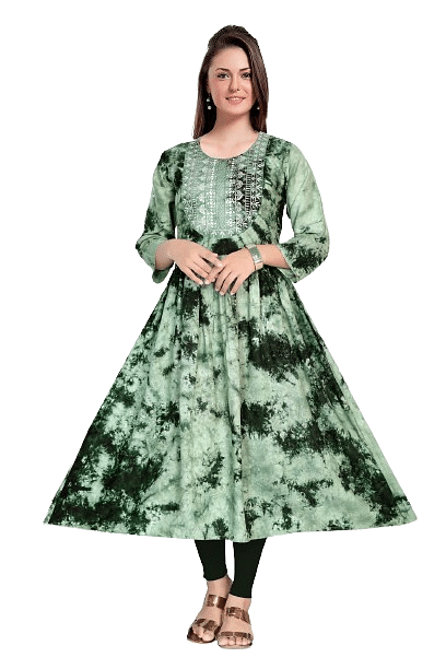 Authenzaa Women Kurti SMCKT006 Green 