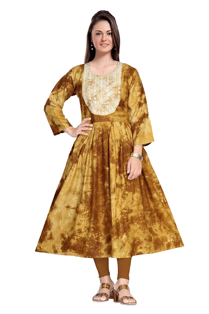 Authenzaa Women Kurti SMCKT006 Light Brown 