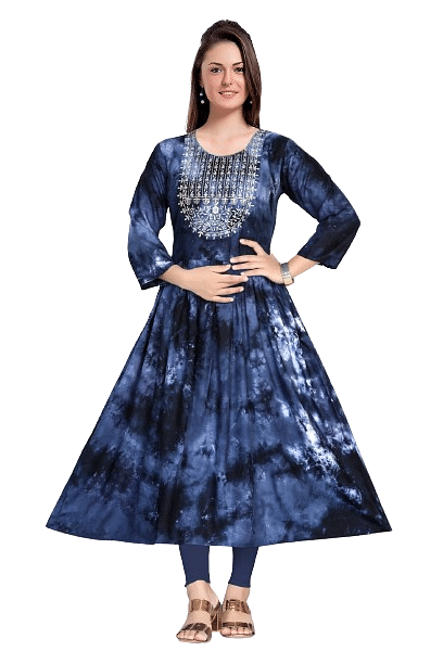 Authenzaa Women Kurti SMCKT006 Navy 