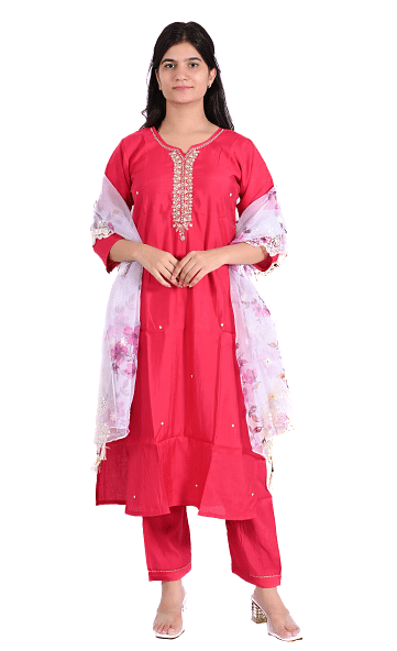 Authenzaa Women 3Pcs Kurti Set SFBKS010  RANI 