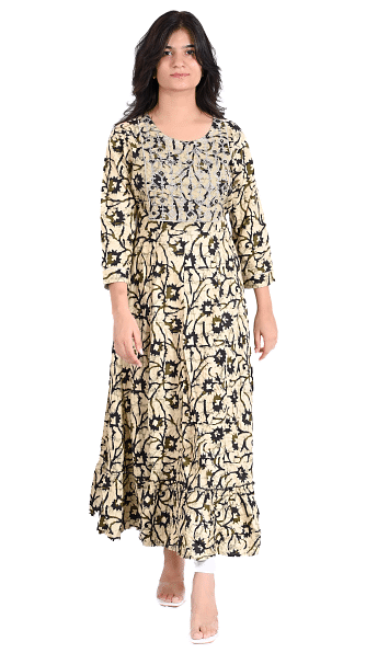 Authenzaa Women Kurti SFBKT009 Cream 