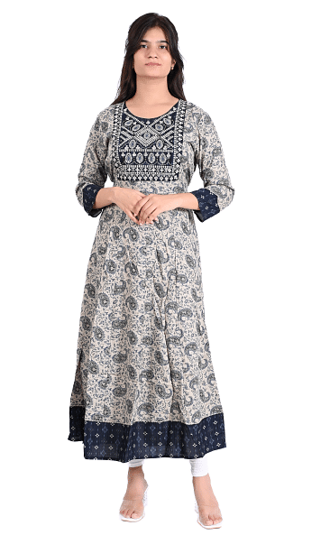 Authenzaa Women Kurti SFBKT010 Blue 