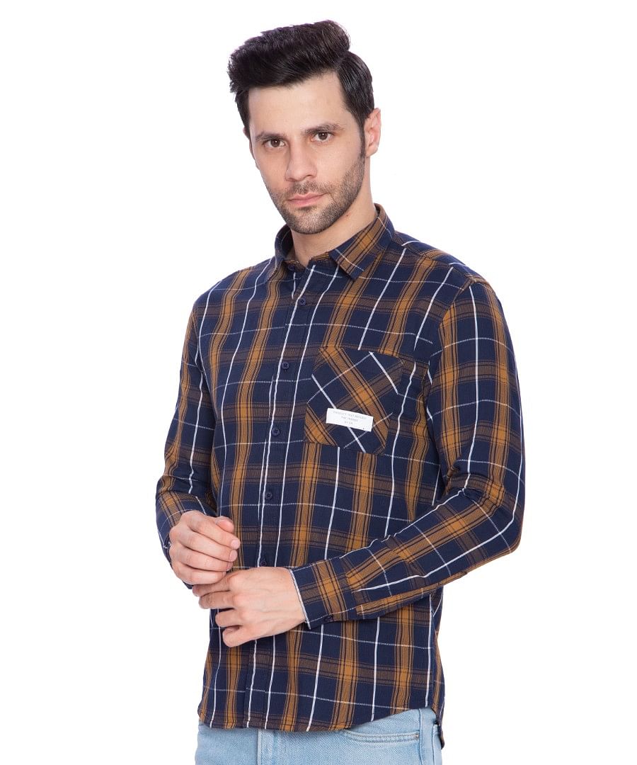 Authenzaa Men Casual Shirt SFCS006, Blue