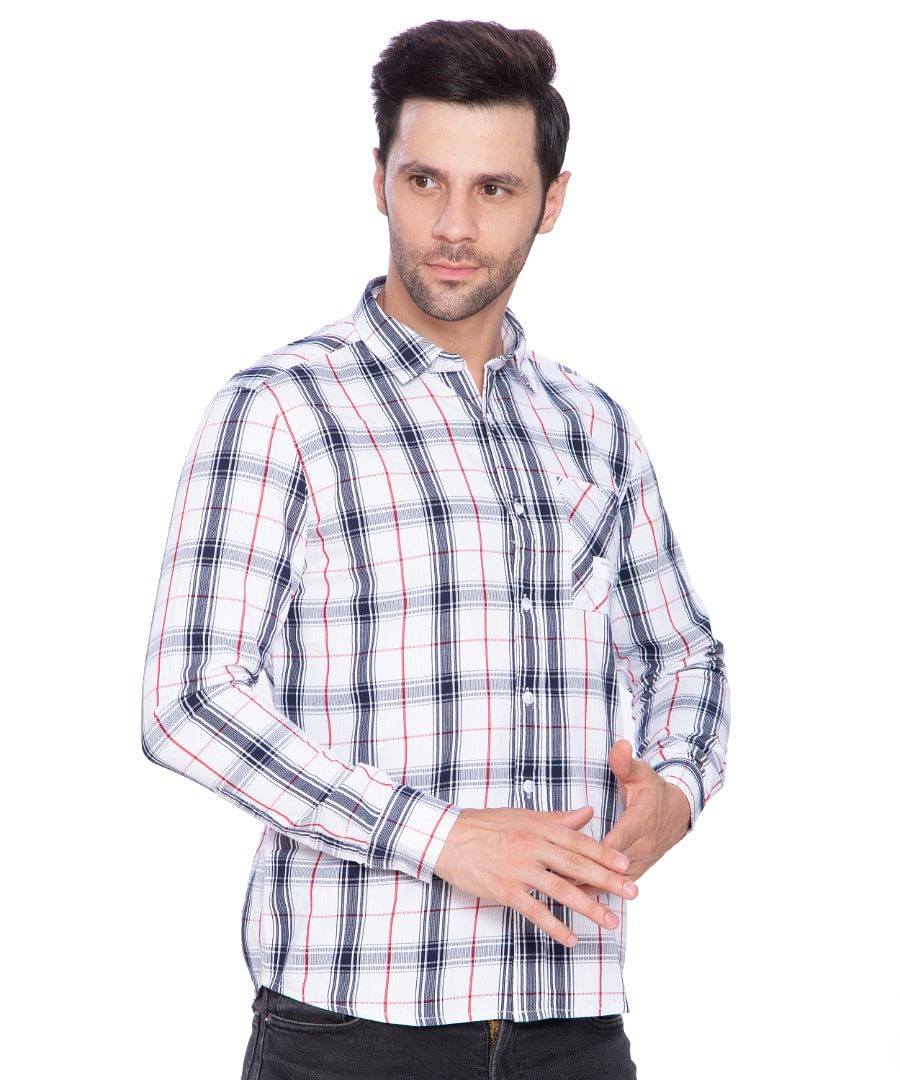 Authenzaa Men Casual Shirt SFCS006 White