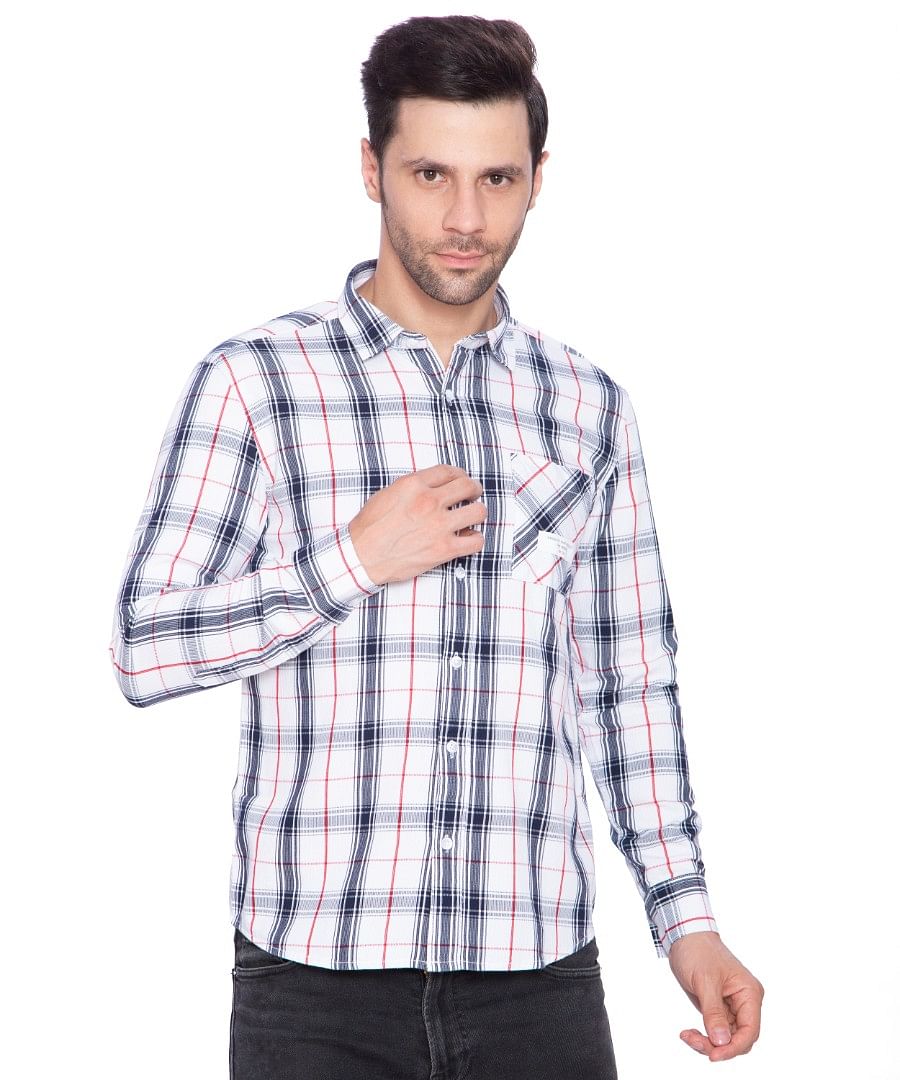 Authenzaa Men Casual Shirt SFCS006 White