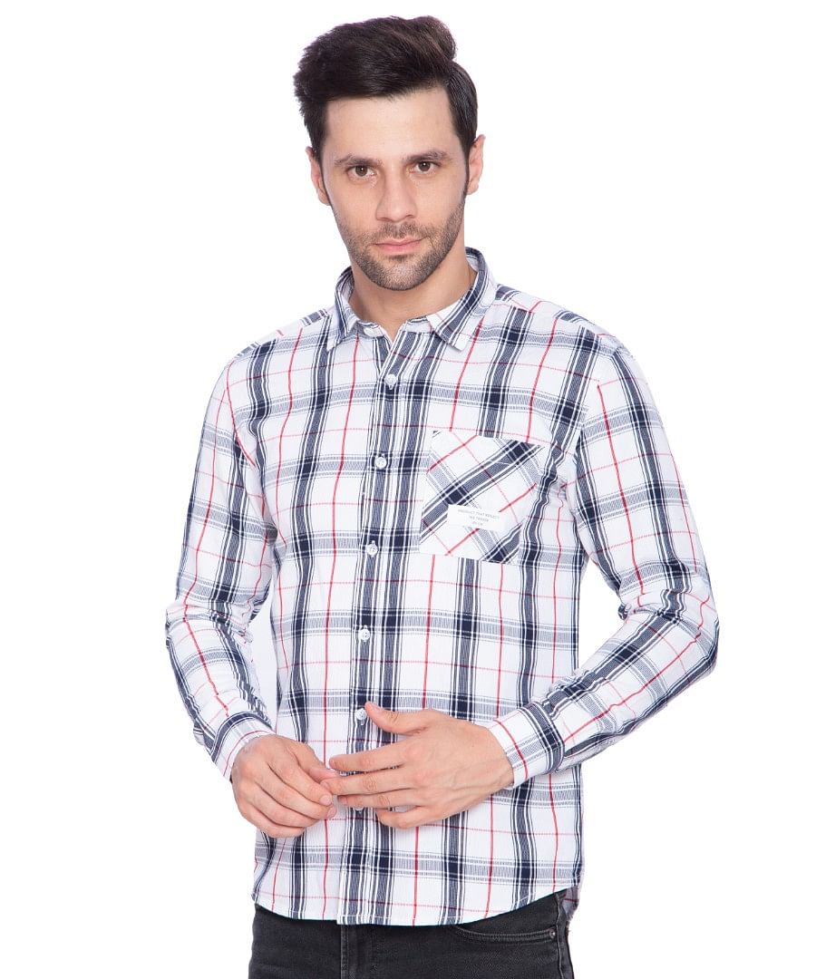 Authenzaa Men Casual Shirt SFCS006 White