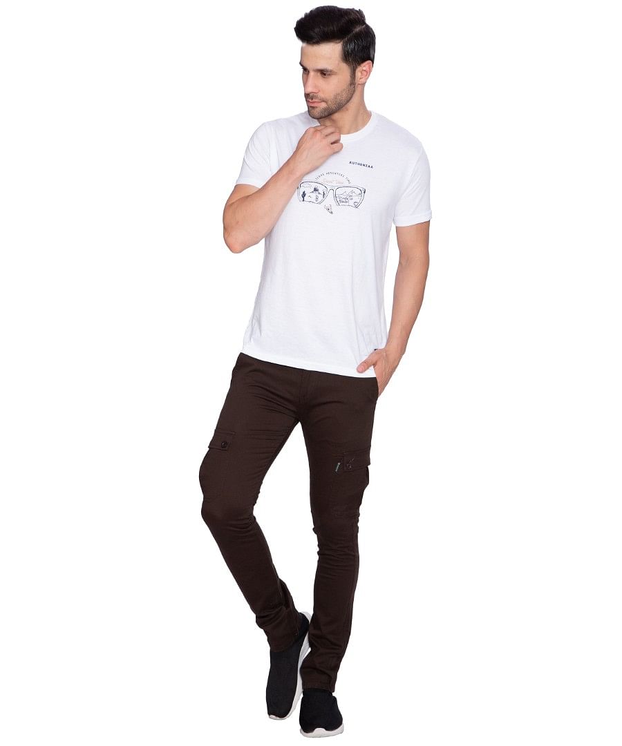 Authenzaa Men Cargo Pant 4SCP002 Coffee 