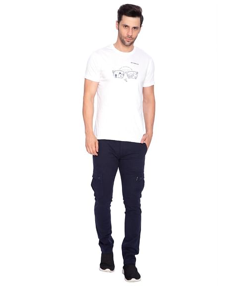 Authenzaa Men Cargo Pant 4SCP002 Navy Blue 