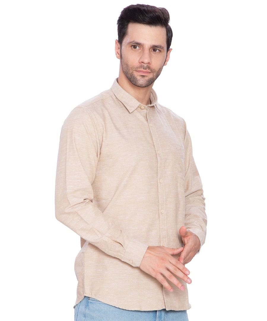 Authenzaa Men Casual Shirt SFCS002 Brown