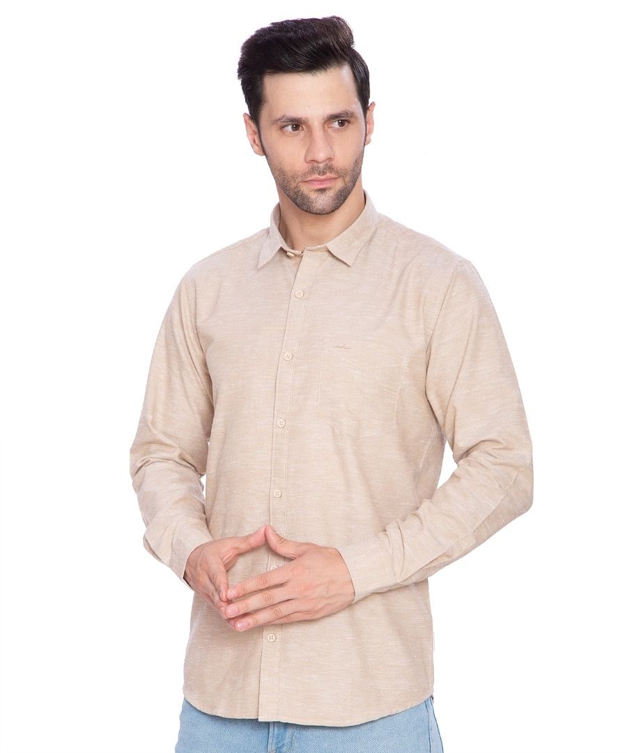 Authenzaa Men Casual Shirt SFCS002 Brown