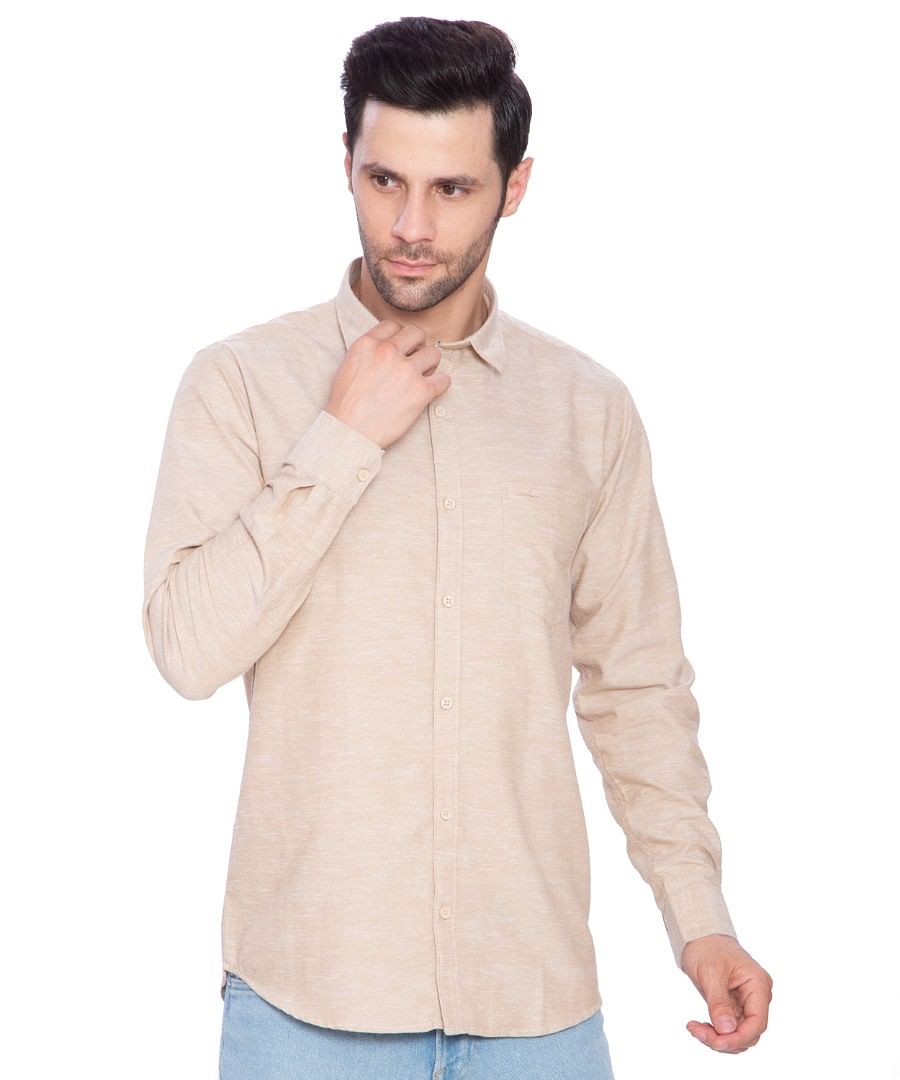 Authenzaa Men Casual Shirt SFCS002 Brown