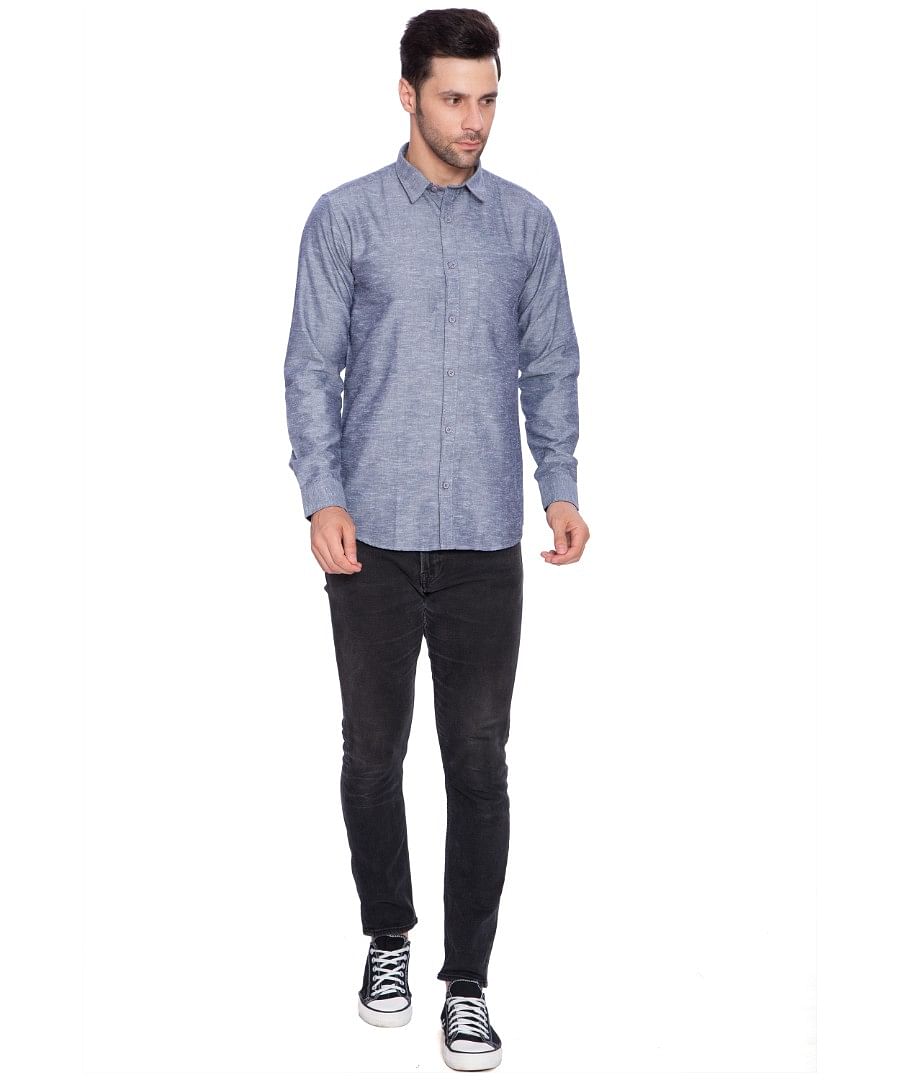 Authenzaa Men Casual Shirt SFCS002 Grey