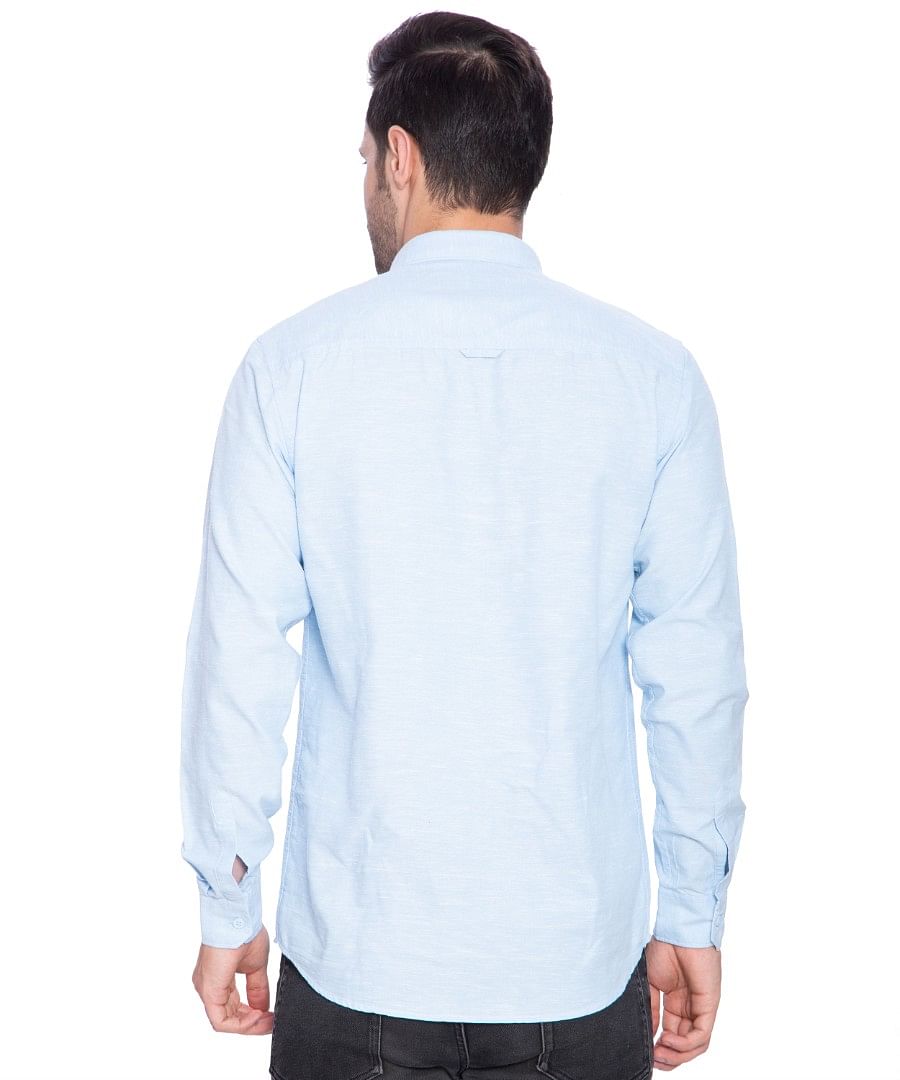 Authenzaa Men Casual Shirt SFCS002, Sky Blue