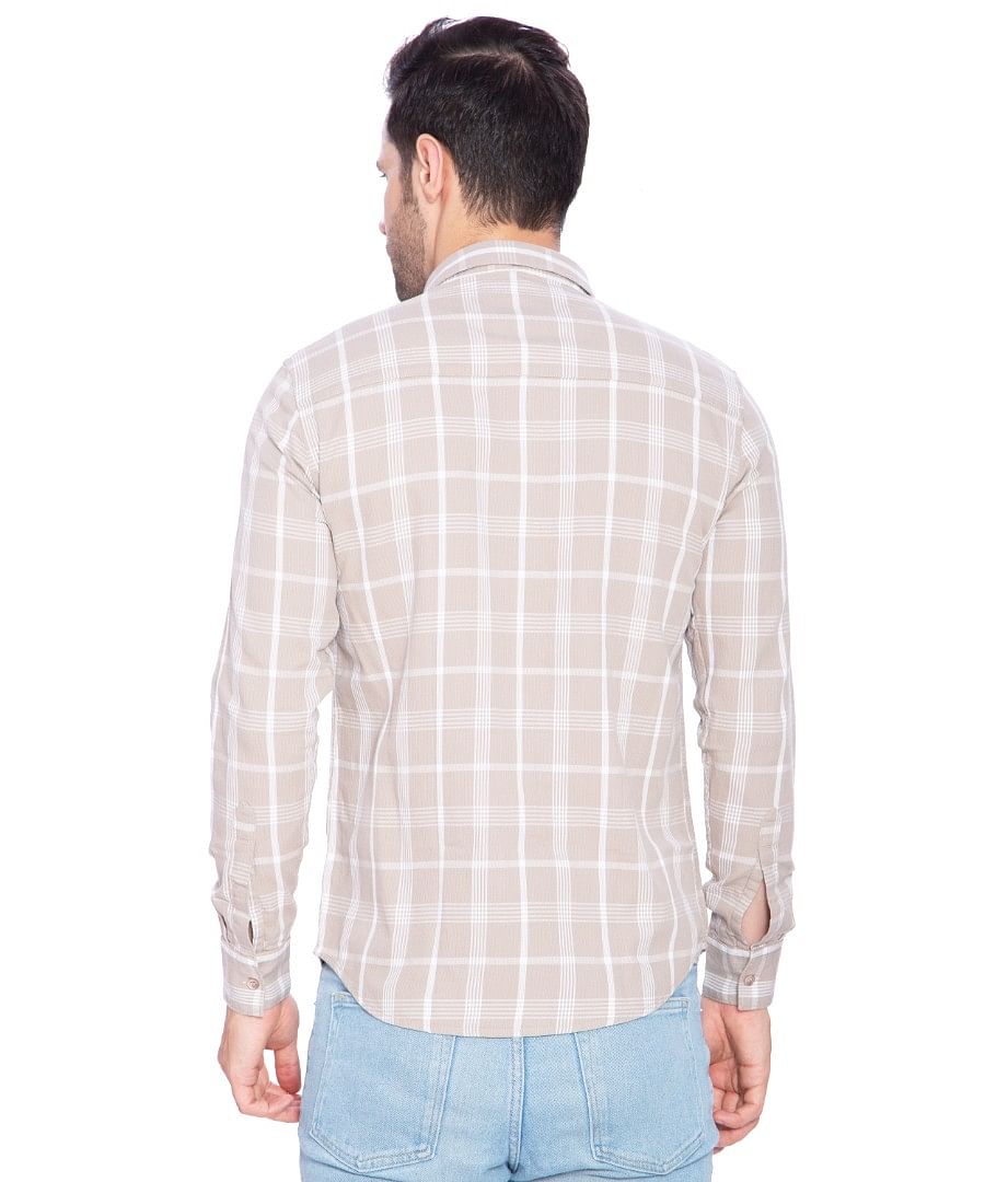 Authenzaa Men Casual Shirt SFCS004, Brown