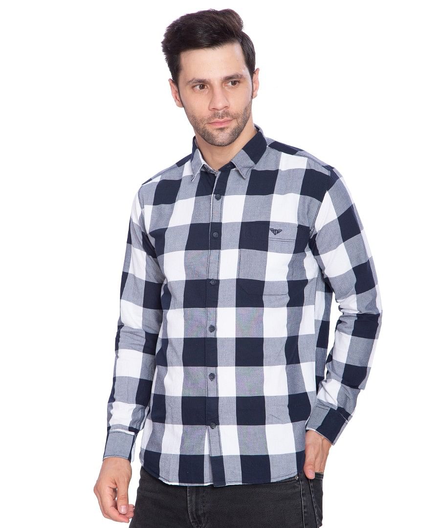 Authenzaa Men Casual Shirt SFCS008 Blue