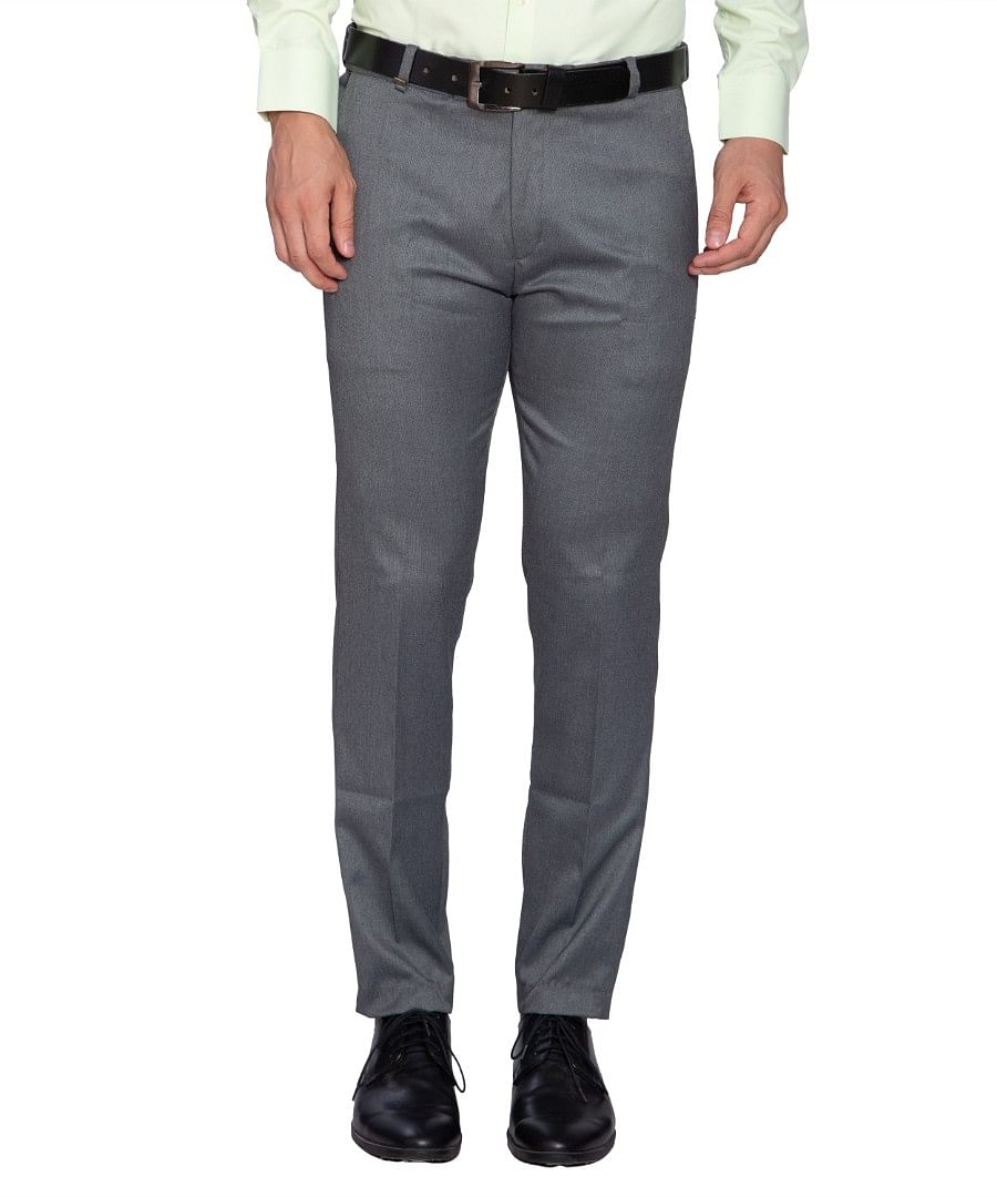 Authenzaa Men Formal Trouser 4SFF002 Dark Grey 