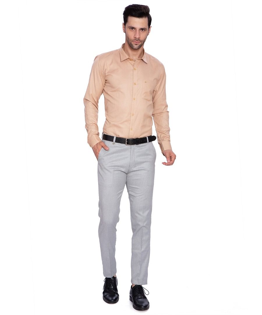 Authenzaa Men Formal Trouser 4SFF002 Light Grey 