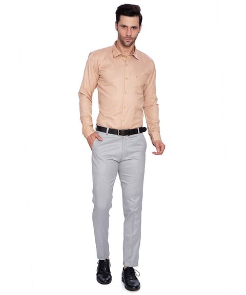 Authenzaa Men Formal Trouser 4SFF002 Light Grey 