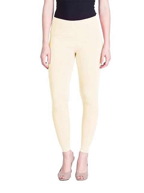 Authenzaa Women Premium Legging GHPL001, CREAM, XXL
