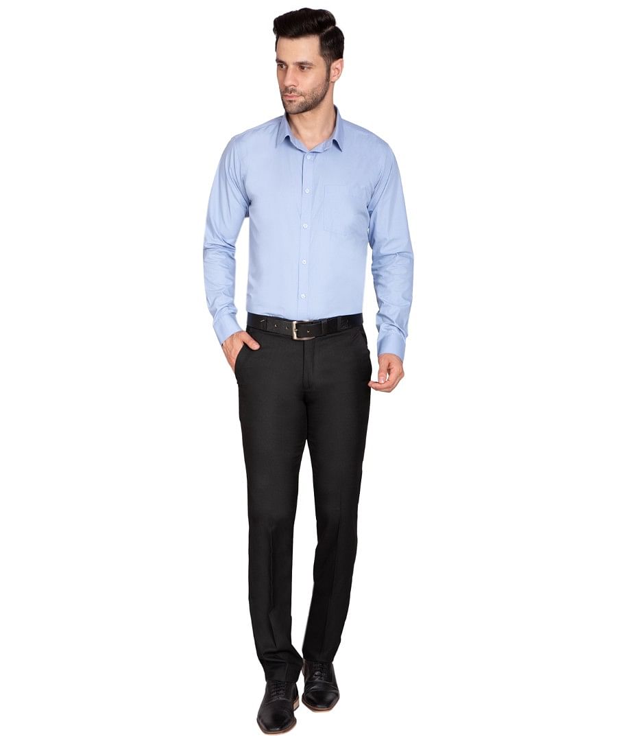 Authenzaa Men Formal Shirt ESFS001 Baby Blue 