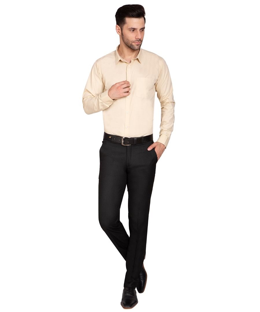 Authenzaa Men Formal Shirt ESFS001 Beige 