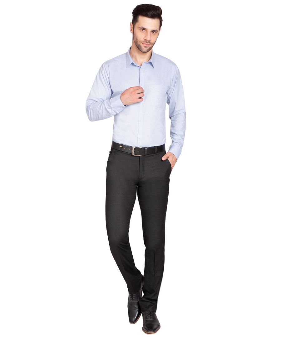 Authenzaa Men Formal Shirt  ESFS001 Blue 