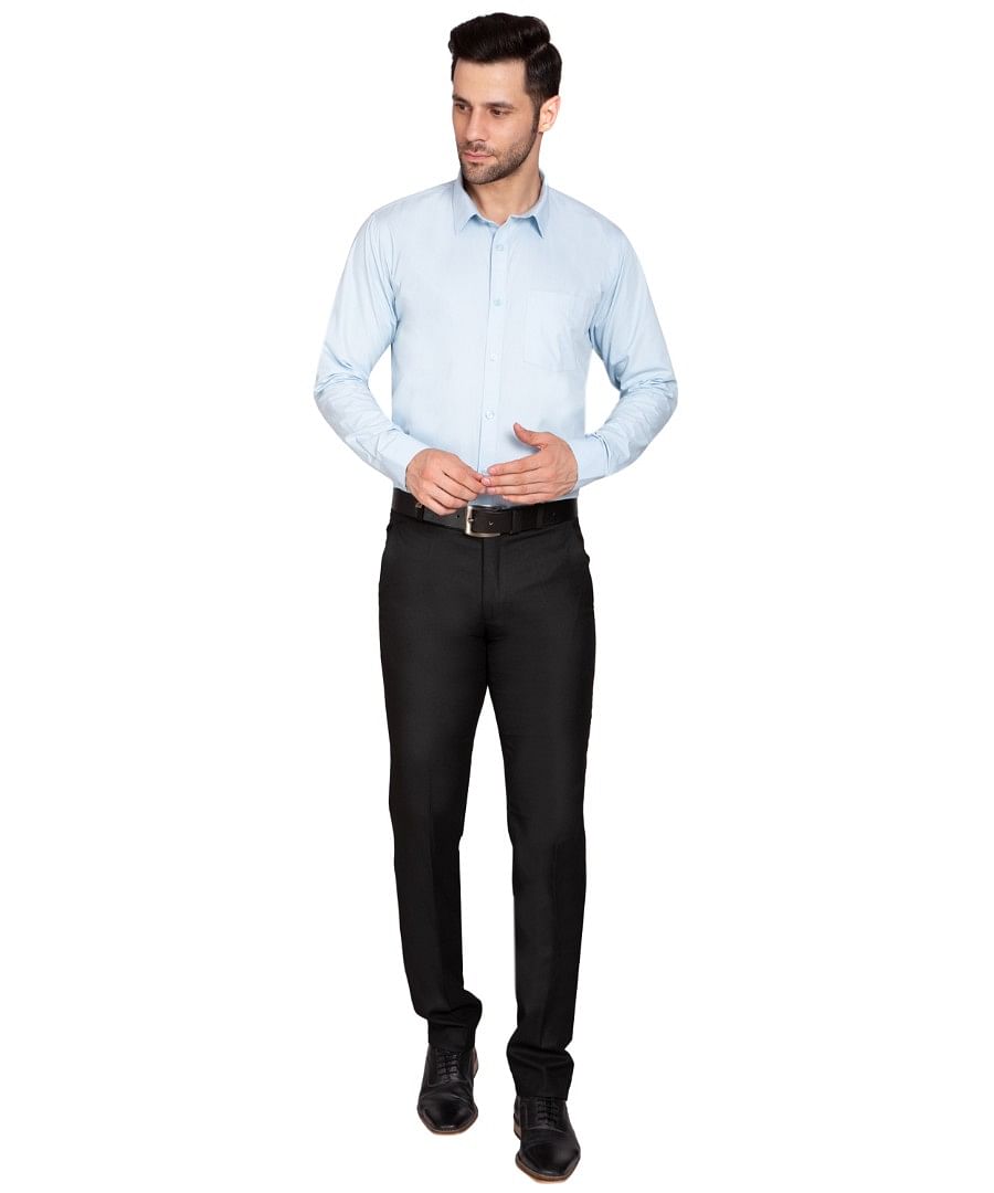 Authenzaa Men Formal Shirt ESFS001 Light Blue 
