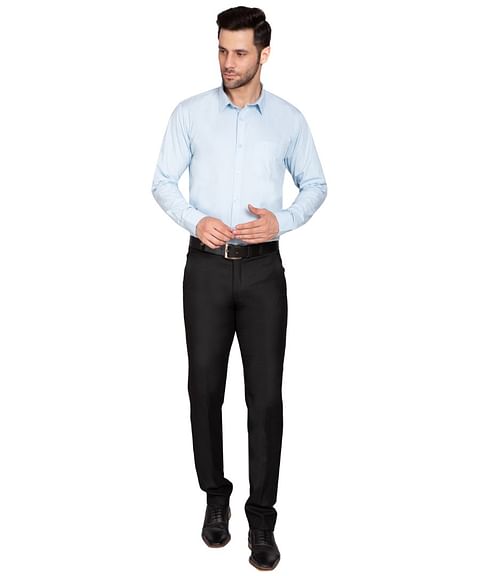 Authenzaa Men Formal Shirt ESFS001 Light Blue 